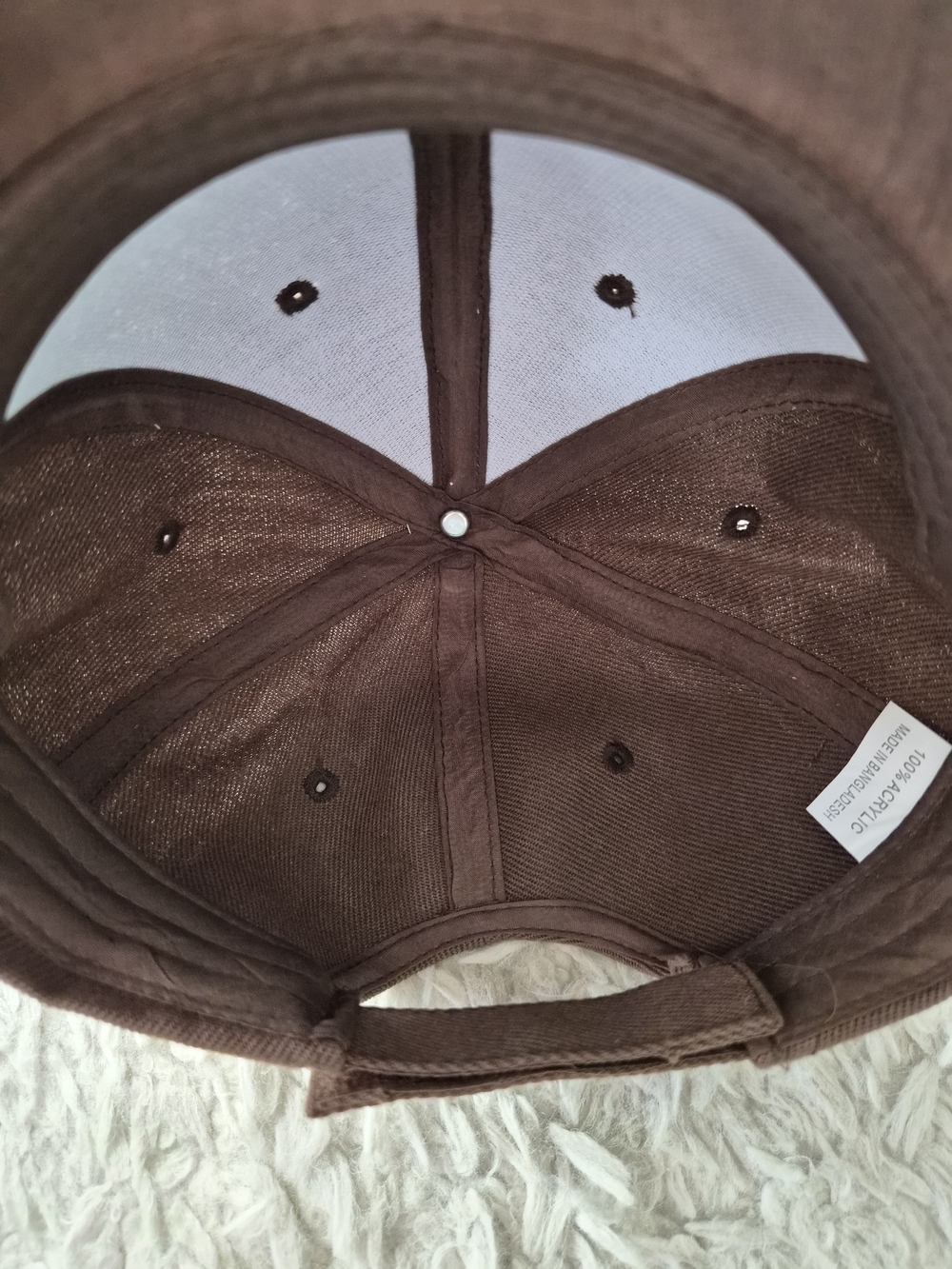 Minimalist Chocolate Brown Blank Baseball Cap Hat - Picture 10 of 11